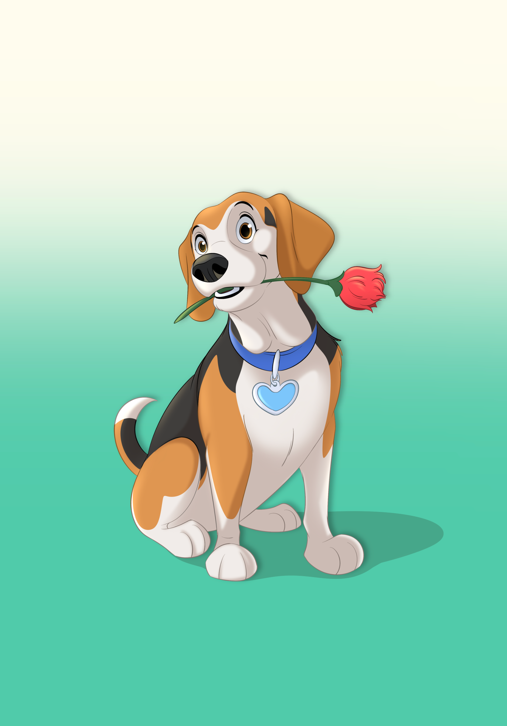 Digital Product | Custom Hand-Drawn Cartoon Pet Portrait | Fullbody