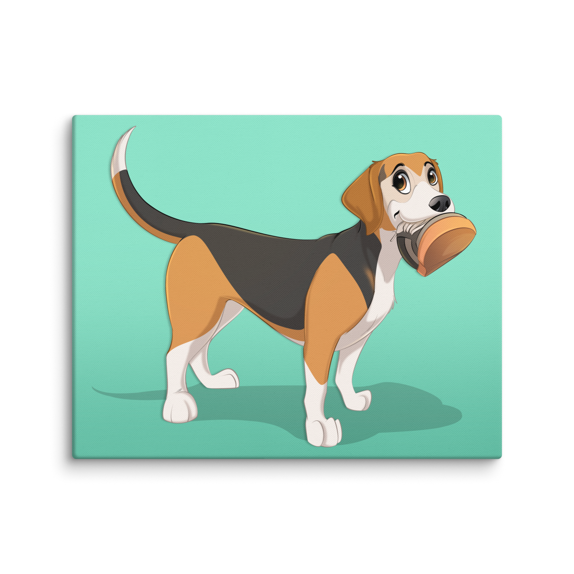 Canvas Print | Custom Hand-Drawn Cartoon Pet Portrait | Fullbody