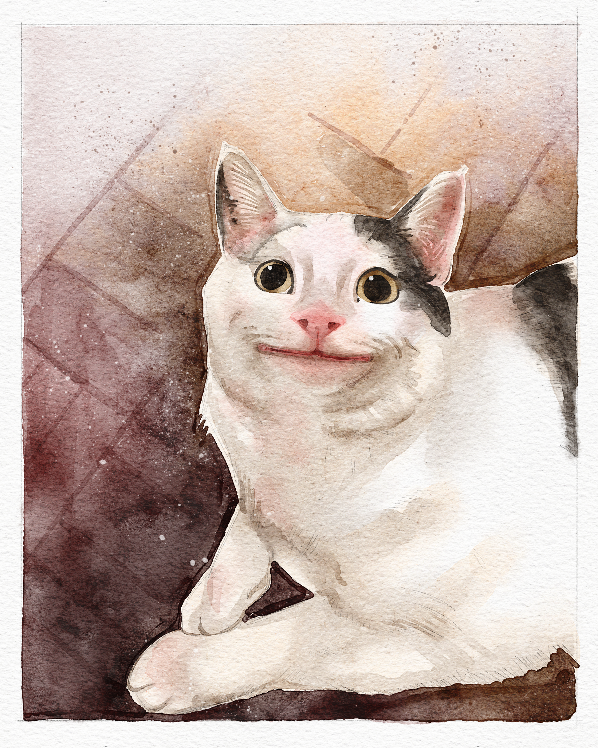Digital Product | Personalized Watercolor Pet Portrait