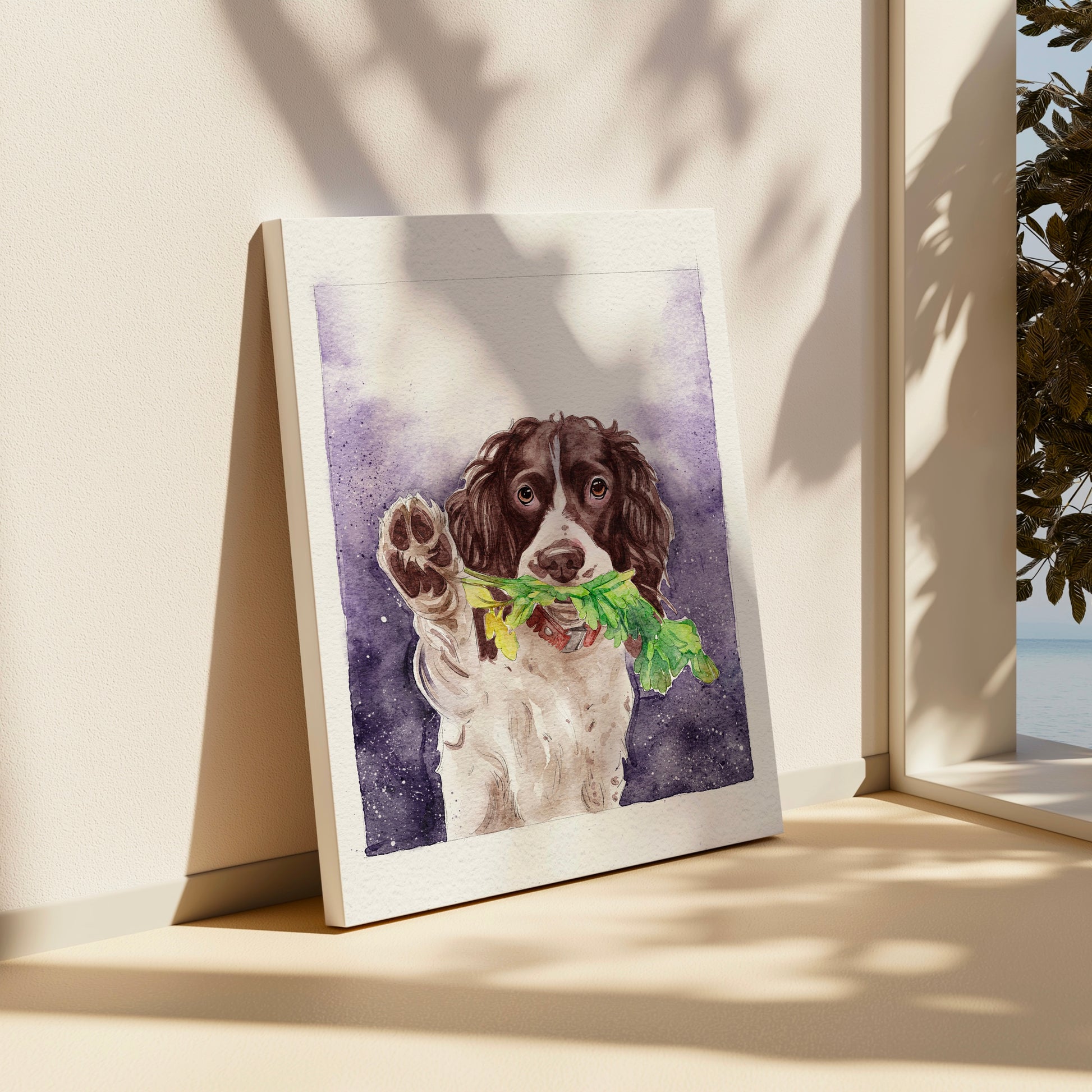 Canvas Print | Personalized Watercolor Pet Portrait
