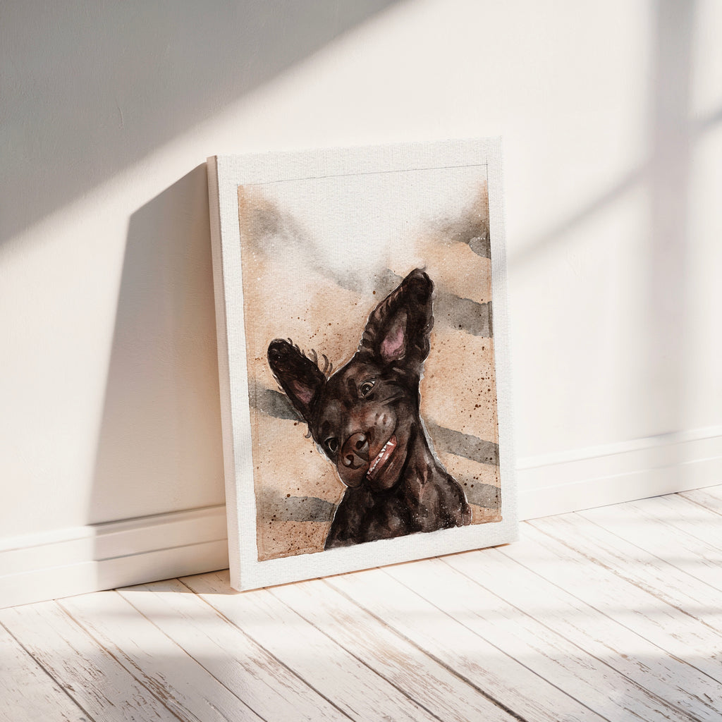 Canvas Print | Personalized Watercolor Pet Portrait