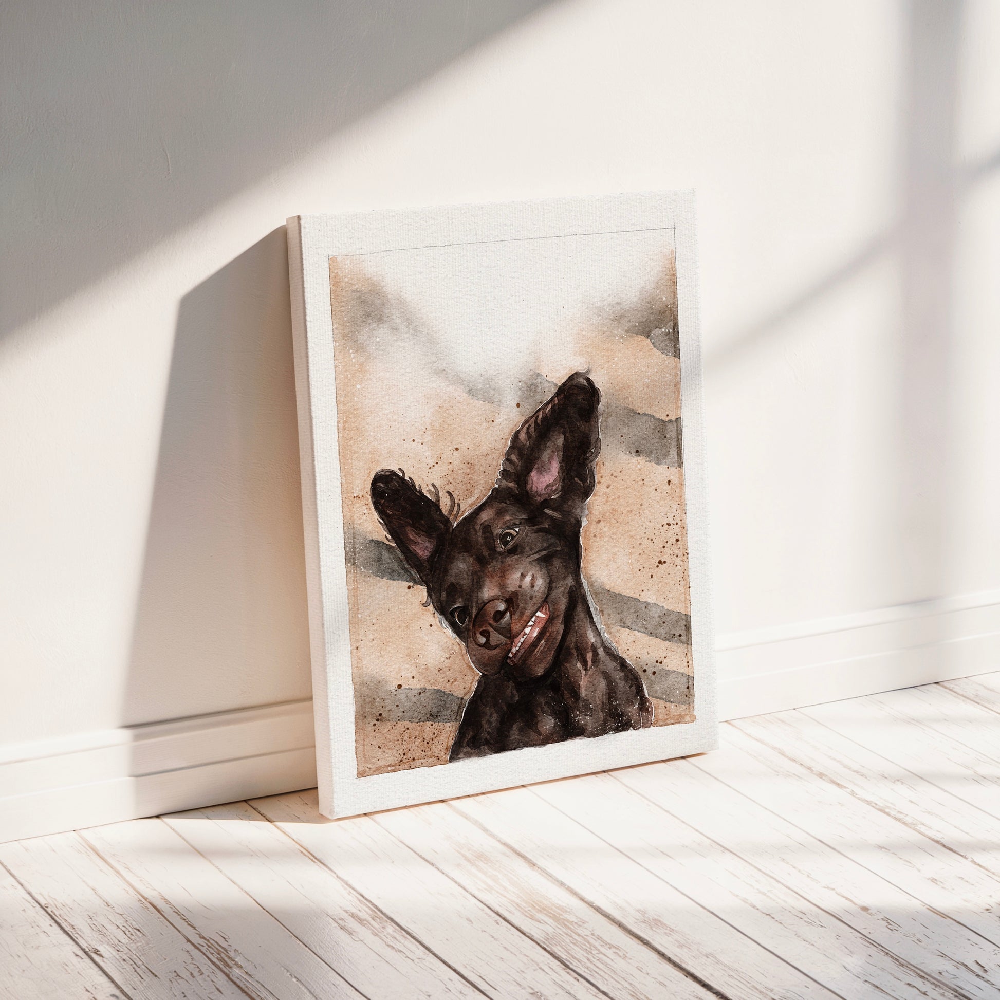 Canvas Print | Personalized Watercolor Pet Portrait