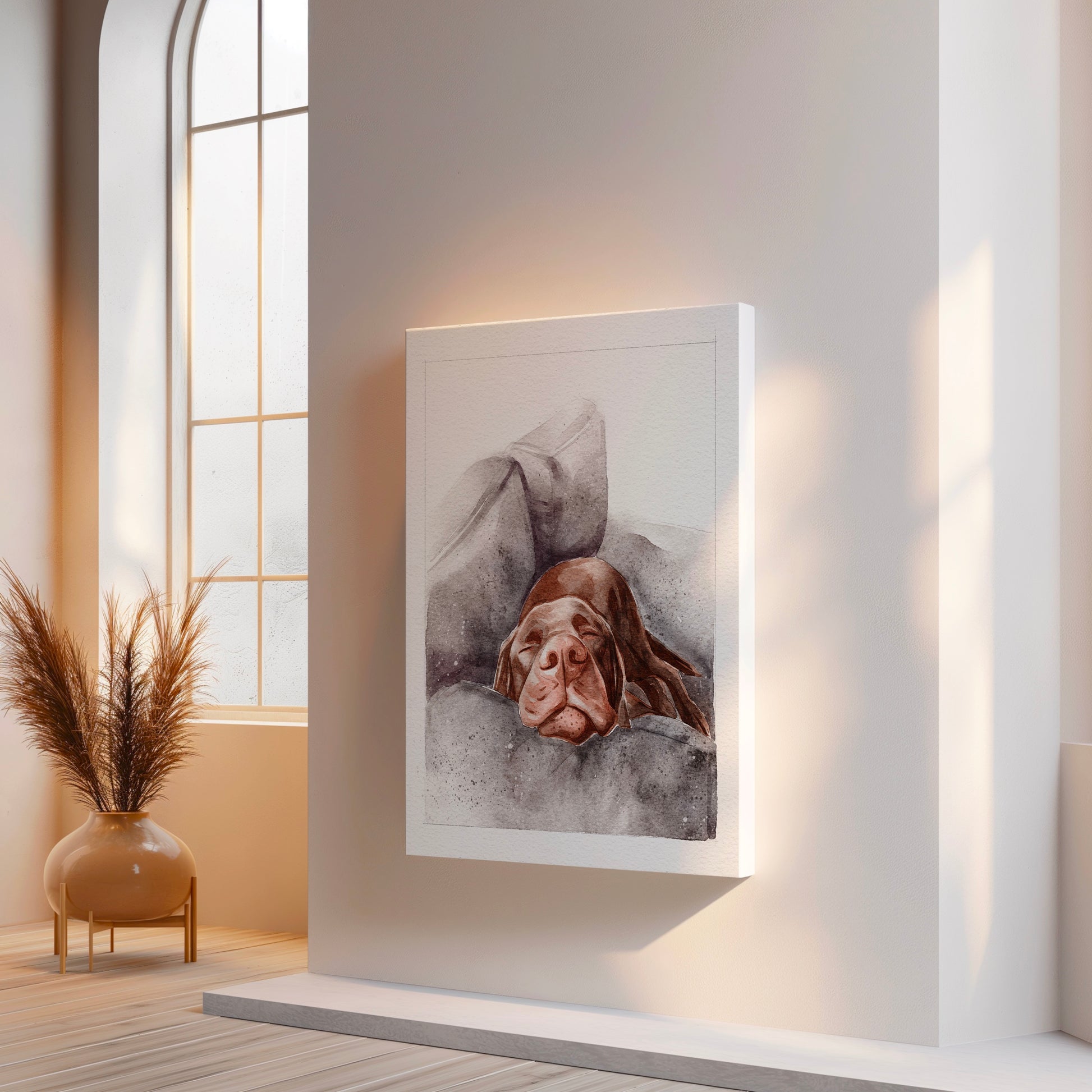 Canvas Print | Personalized Watercolor Pet Portrait