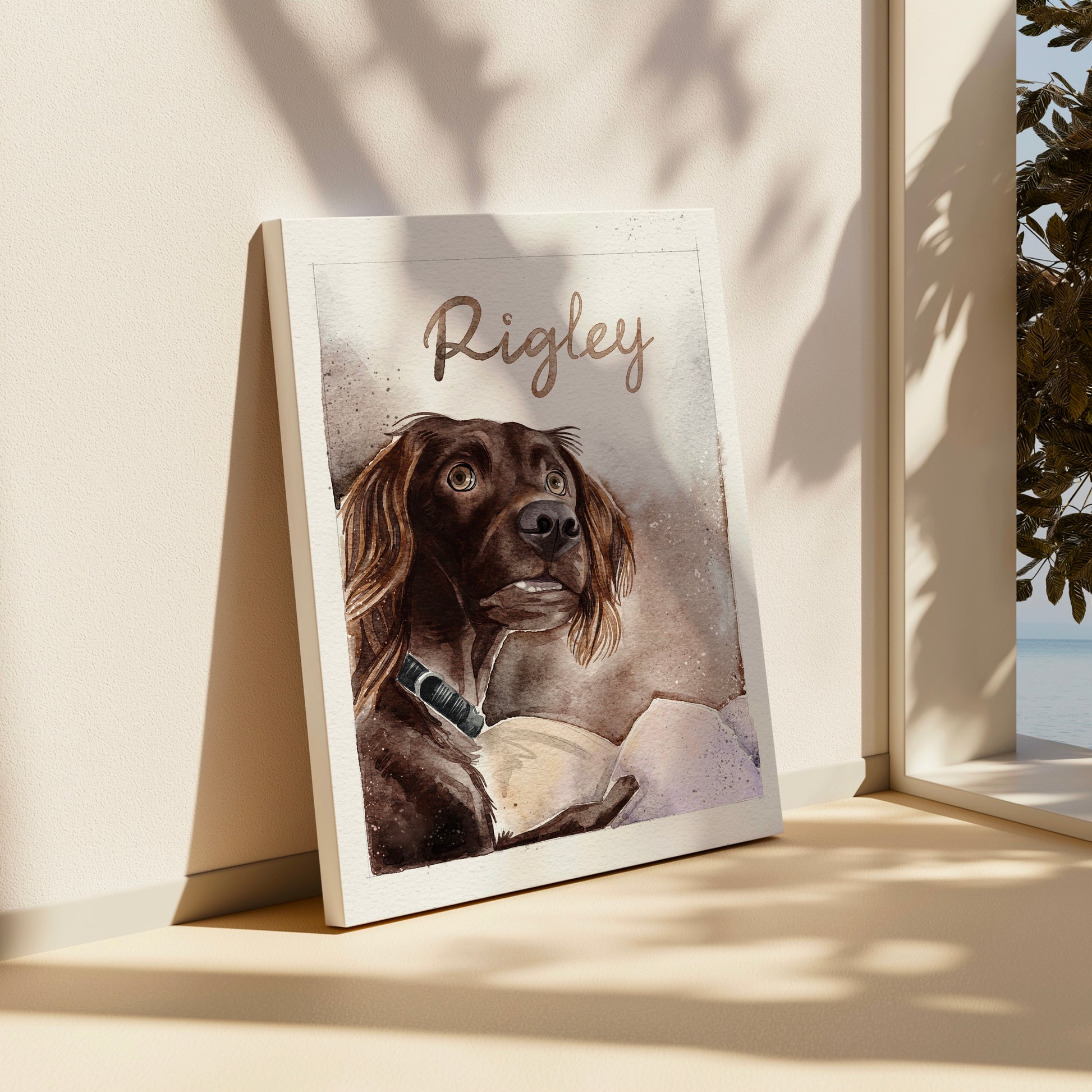 Canvas Print | Personalized Watercolor Pet Portrait